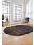 Sade Modern Desen Dijital Kaymaz Yıkanabilir Oval Yolluk Mutfak Salon Halısı O-Modern-28-Renkli 1
