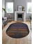 Sade Modern Desen Dijital Kaymaz Yıkanabilir Oval Yolluk Mutfak Salon Halısı O-Modern-28-Renkli 2