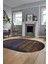 Sade Modern Desen Dijital Kaymaz Yıkanabilir Oval Yolluk Mutfak Salon Halısı O-Modern-28-Renkli 3