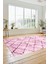 Baskılı Kaymaz Yıkanabilir Kilim Desen Yolluk Mutfak Halısı Salon Halısı Modern-57-Pembe 3