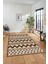 Kilim Desen Baskılı Kaymaz Taban Yıkanabilir Modern Yolluk Salon Halısı MODERN-105-KAHVE 3