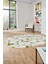 Modern Desen Özel Tasarım Dijital Kaymaz Yıkanabilir Oval Yolluk Salon Halısı O-Modern-82-Yeşil 3