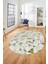 Modern Desen Özel Tasarım Dijital Kaymaz Yıkanabilir Oval Yolluk Salon Halısı O-Modern-82-Yeşil 4