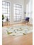 Modern Desen Özel Tasarım Dijital Kaymaz Yıkanabilir Oval Yolluk Salon Halısı O-Modern-82-Yeşil 5