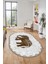 Fil Desen Baskılı Kaymaz Taban Yıkanabilir Modern Oval Yolluk Salon Halısı O-MODERN-101-KAHVE 1