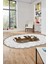 Fil Desen Baskılı Kaymaz Taban Yıkanabilir Modern Oval Yolluk Salon Halısı O-MODERN-101-KAHVE 2