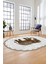 Fil Desen Baskılı Kaymaz Taban Yıkanabilir Modern Oval Yolluk Salon Halısı O-MODERN-101-KAHVE 4