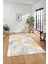 Yapraklı Baskılı Kaymaz Taban Yıkanabilir Modern Yolluk Salon Halısı Modern-98-Gri 3