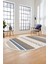 Modern Kilim Dijital Kaymaz Yıkanabilir Oval Yolluk Mutfak Salon Halısı O-Modern-18-Kahve 1