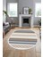 Modern Kilim Dijital Kaymaz Yıkanabilir Oval Yolluk Mutfak Salon Halısı O-Modern-18-Kahve 2