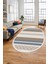 Modern Kilim Dijital Kaymaz Yıkanabilir Oval Yolluk Mutfak Salon Halısı O-Modern-18-Kahve 4