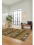 Modern Etnik Desenli Dijital Kaymaz Yıkanabilir Yolluk Mutfak Salon Halısı Modern-19-Kahve 1