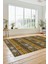 Modern Etnik Desenli Dijital Kaymaz Yıkanabilir Yolluk Mutfak Salon Halısı Modern-19-Kahve 5