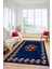 Modern Çiçek Desenli Dijital Kaymaz Yıkanabilir Yolluk Mutfak Salon Halısı Modern-20-Mavi 2
