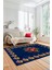 Modern Çiçek Desenli Dijital Kaymaz Yıkanabilir Yolluk Mutfak Salon Halısı Modern-20-Mavi 3