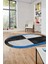 Baskılı Kaymaz Taban Yıkanabilir Modern Şık Oval Yolluk Mutfak Salon Halısı O-MODERN-107-ANTRASİT 1
