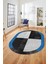 Baskılı Kaymaz Taban Yıkanabilir Modern Şık Oval Yolluk Mutfak Salon Halısı O-MODERN-107-ANTRASİT 2