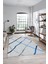 Şık Sade Modern Desenli Dijital Kaymaz Yıkanabilir Yolluk Mutfak Salon Halısı Modern-73-Mavi 3