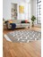 3D Dijital Kaymaz Yıkanabilir Şık Kilim Desen Oval Yolluk Halısı Salon Halısı O-Modern-69-Kahve 2