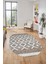 3D Dijital Kaymaz Yıkanabilir Şık Kilim Desen Oval Yolluk Halısı Salon Halısı O-Modern-69-Kahve 3