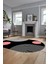 Baskılı Kaymaz Yıkanabilir Oval Koridor Halısı Mutfak Halısı Salon Halısı O-Modern-52-Pembe 1