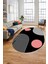 Baskılı Kaymaz Yıkanabilir Oval Koridor Halısı Mutfak Halısı Salon Halısı O-Modern-52-Pembe 2