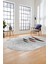 Baskılı Kaymaz Taban Yıkanabilir Modern Oval Yolluk Mutfak Salon Halısı O-MODERN-112-GRİ 3