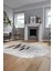 Baskılı Kaymaz Taban Yıkanabilir Modern Oval Yolluk Mutfak Salon Halısı O-MODERN-112-GRİ 5