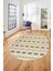 Baskılı Kaymaz Yıkanabilir Kilim Desen Oval Yolluk Mutfak Halısı Salon Halısı O-Modern-64-Kahve 5