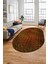 3D Modern Desen Dijital Kaymaz Yıkanabilir Oval Yolluk Mutfak Salon Halısı O-Modern-27-Yuruncu 4