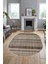 Modern Kilim Desenli Dijital Kaymaz Yıkanabilir Oval Yolluk Mutfak Salon Halısı O-Modern-36-Kahve 1
