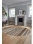 Modern Kilim Desenli Dijital Kaymaz Yıkanabilir Oval Yolluk Mutfak Salon Halısı O-Modern-36-Kahve 2