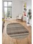 Modern Kilim Desenli Dijital Kaymaz Yıkanabilir Oval Yolluk Mutfak Salon Halısı O-Modern-36-Kahve 5