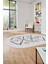 Baskılı Kaymaz Yıkanabilir Şık Modern Oval Yolluk Mutfak Halısı Salon Halısı O-Modern-59-Gri 5