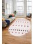 Baskılı Kaymaz Yıkanabilir Şık Kilim Desen Oval Yolluk Halısı Salon Halısı O-Modern-65-Pembe 1