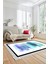 Renkli Modern Desenli Dijital Kaymaz Yıkanabilir Yolluk Mutfak Salon Halısı Modern-22-Turkuaz 3