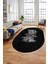 Baskılı Kaymaz Yıkanabilir Modern Yaprak Desen Oval Yolluk Salon Halısı O-Modern-50-Antrasit 2