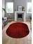 3D Modern Desen Dijital Kaymaz Yıkanabilir Oval Yolluk Mutfak Salon Halısı O-Modern-27-Bordo 2