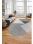 Baskılı Kaymaz Yıkanabilir Modern Oval Yolluk Koridor Mutfak Salon Halısı O-Modern-38-Gri 3