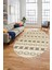 Baskılı Kaymaz Yıkanabilir Kilim Desen Oval Yolluk Mutfak Halısı Salon Halısı O-Modern-64-Kahve 1