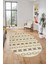 Baskılı Kaymaz Yıkanabilir Kilim Desen Oval Yolluk Mutfak Halısı Salon Halısı O-Modern-64-Kahve 3