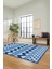 Kilim Desen Baskılı Kaymaz Taban Yıkanabilir Modern Yolluk Salon Halısı MODERN-105-MAVİ 4
