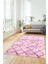 Baskılı Kaymaz Yıkanabilir Kilim Desen Yolluk Mutfak Halısı Salon Halısı Modern-57-Pembe 2