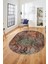 Modern Desen Dijital Kaymaz Yıkanabilir Oval Yolluk Mutfak Salon Halısı O-Modern-90-Renkli 4
