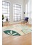 Yaprak Desen Modern Tasarım Dijital Kaymaz Yıkanabilir Oval Yolluk Salon Halısı O-Modern-79-Renkli 5