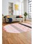 Sade Modern Kilim Desenli Dijital Kaymaz Yıkanabilir Oval Yolluk Salon Halısı O-Modern-75-Pembe 2