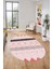 Sade Modern Kilim Desenli Dijital Kaymaz Yıkanabilir Oval Yolluk Salon Halısı O-Modern-75-Pembe 3