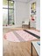 Sade Modern Kilim Desenli Dijital Kaymaz Yıkanabilir Oval Yolluk Salon Halısı O-Modern-75-Pembe 4