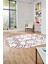 Modern Sade Desen Dijital Kaymaz Yıkanabilir Oval Yolluk Mutfak Salon Halısı O-Modern-91-Bordo 2