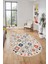 Baskılı Kaymaz Yıkanabilir Etnik Modern Oval Yolluk Mutfak Halısı Salon Halısı O-Modern-60-Renkli 4